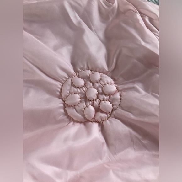 Le Chic Girls 3Y Pastel Pink Hooded Floral Faux Pearl Puffer Jacket w/Fur - NWT! - Picture 10 of 10